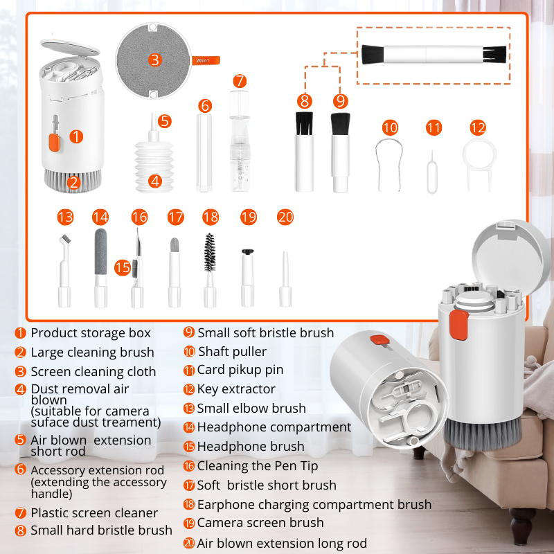 CleanTechPro™ - Multifunctional 20 in 1 Peripheral Cleaner