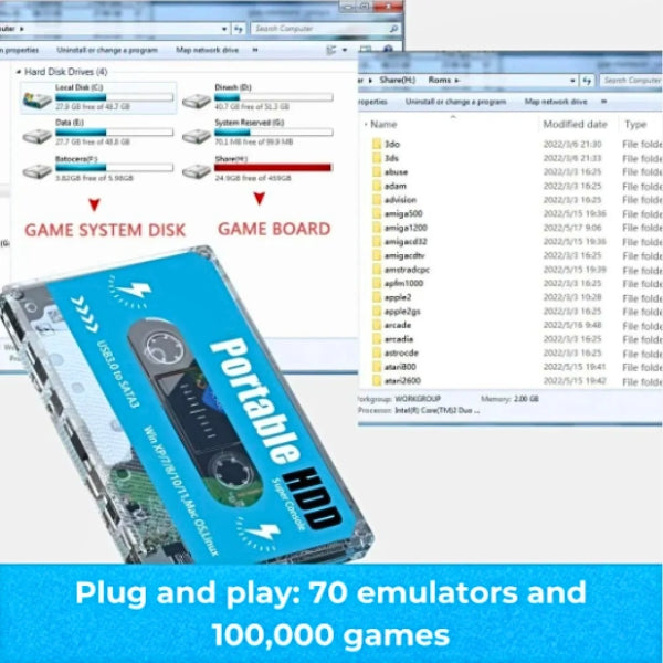 RetroCass™ Cassette Gaming Console